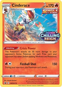 Flashback - Cinderace (Prerelease) #swsh112 - Pokemon Cards - Pokemon Promo