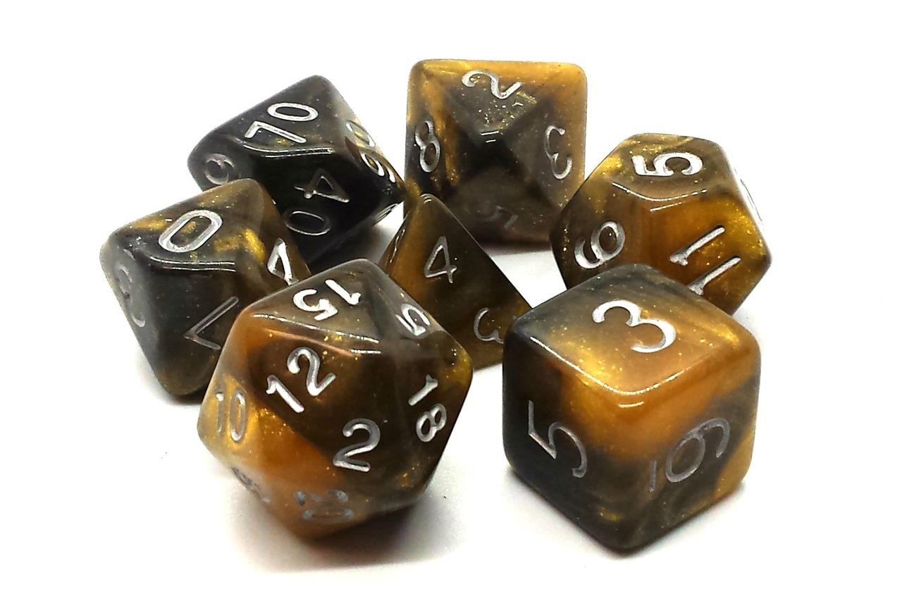 Galaxy - Molten Gold (Old School Dice) - Dice
