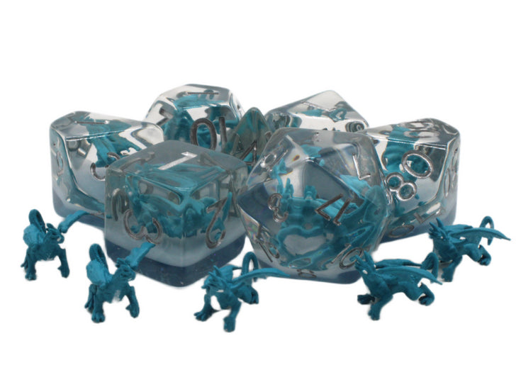 Infused - Dragon Blue (Old School Dice) - Dice