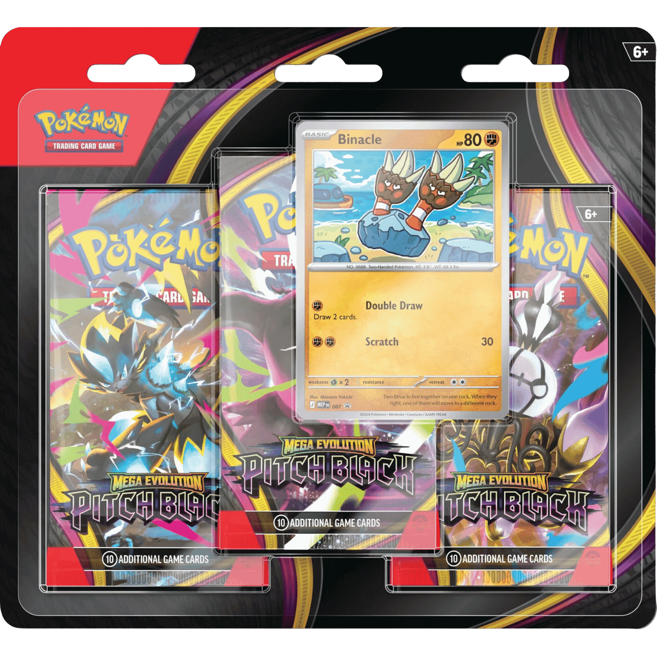Pokemon TCG: Pitch Black - 3 Pack Blister - Sealed